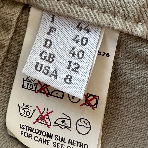 Philosophy by Alberta Ferretti Zipper Detail Denim Mini Skirt, Beige/Taupe, US 8 - Picture 8 of 11